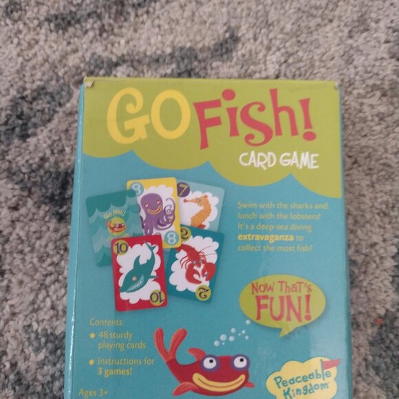 Mindware Go Fish card game w/holder - Peaceable Kingdom - Picture 2 of 3